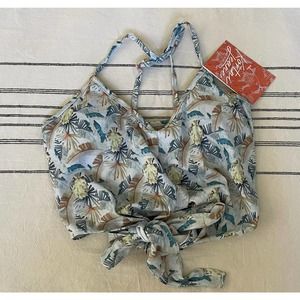 Kortni Jeane Swimsuit Tie Up Top Gone Bananas Top Small Tankini Q2